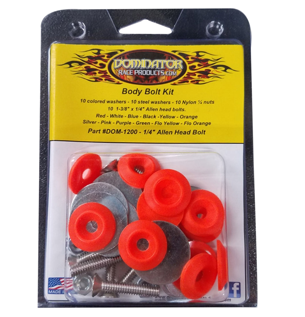 Dominator Race Body Body Bolt Kit Flou Orange Allen Head