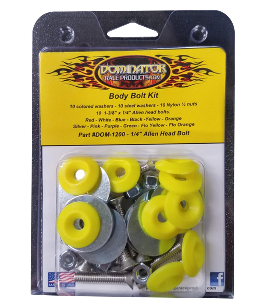 Dominator Race Body Body Bolt Kit Flou Yellow Allen Head