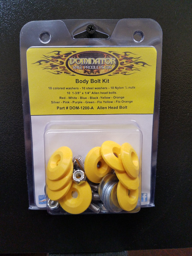 Dominator Race Body Body Bolt Kit Yellow Allen Head