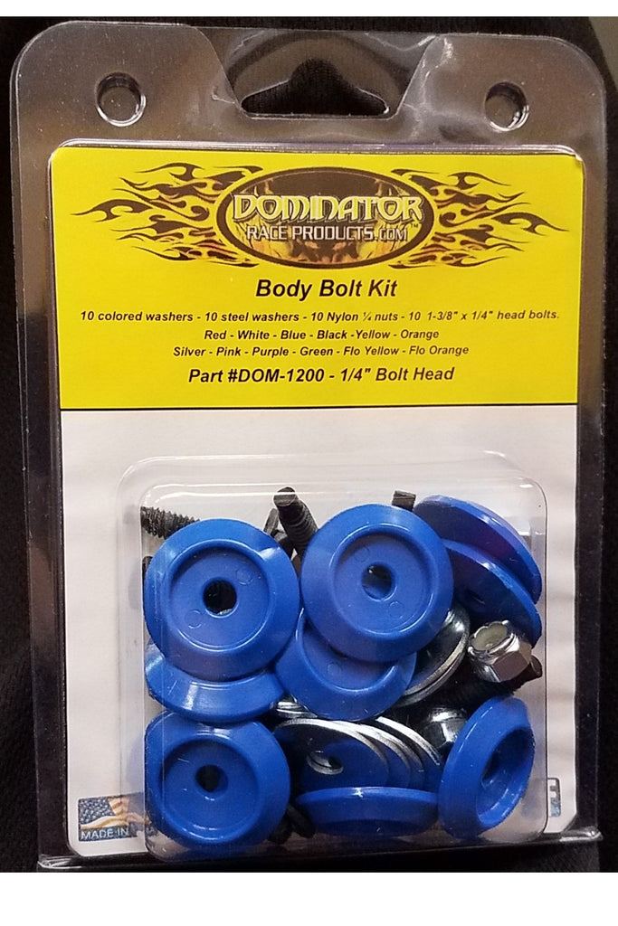 Dominator Race Body Body Bolt Kit Blue Hex Head