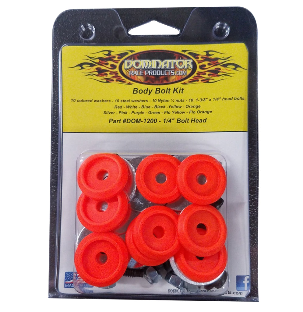 Dominator Race Body Body Bolt Kit Flou Orange Hex Head