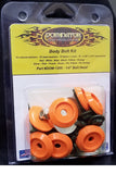 Dominator Race Body Body Bolt Kit Orange Hex Head