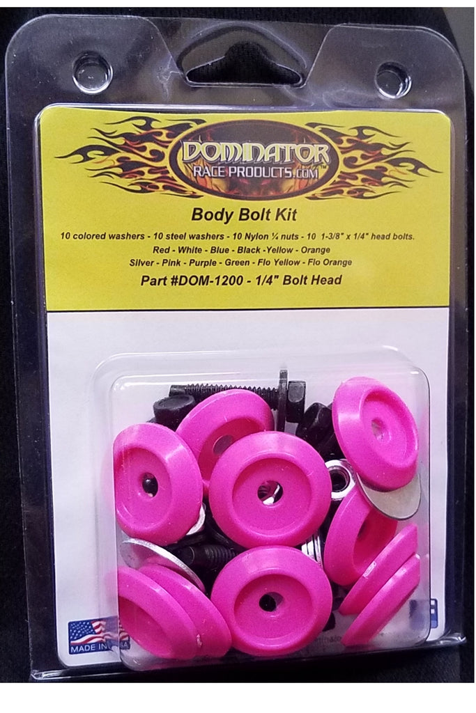 Dominator Race Body Body Bolt Kit Pink Hex Head