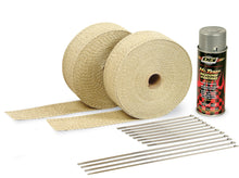 Load image into Gallery viewer, 2in Exhaust Wrap Kit Tan w/Aluminum Silicone Coat