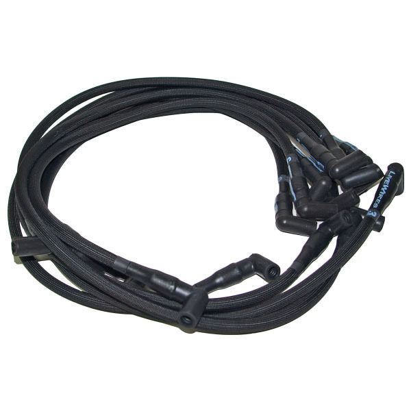 DUI Distributor Live Wires BBC Under Headers HEI 90 Deg Black