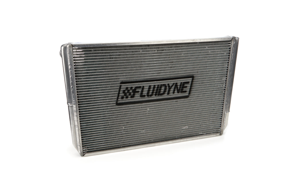 Fluidyne Radiator Dbl 29x18 W/Oil Cooler Fan w/o Fill