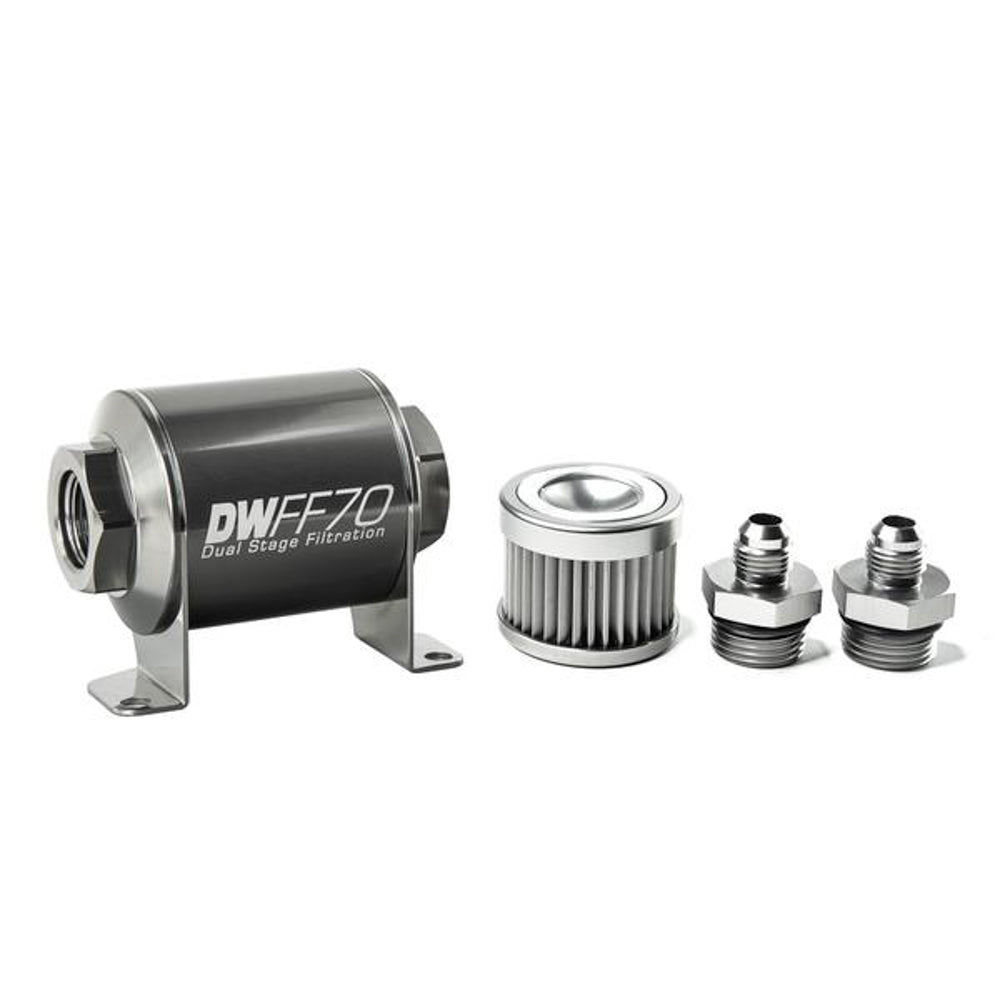 DeatschWerks In-line Fuel Filter Kit 6an 10-Micron