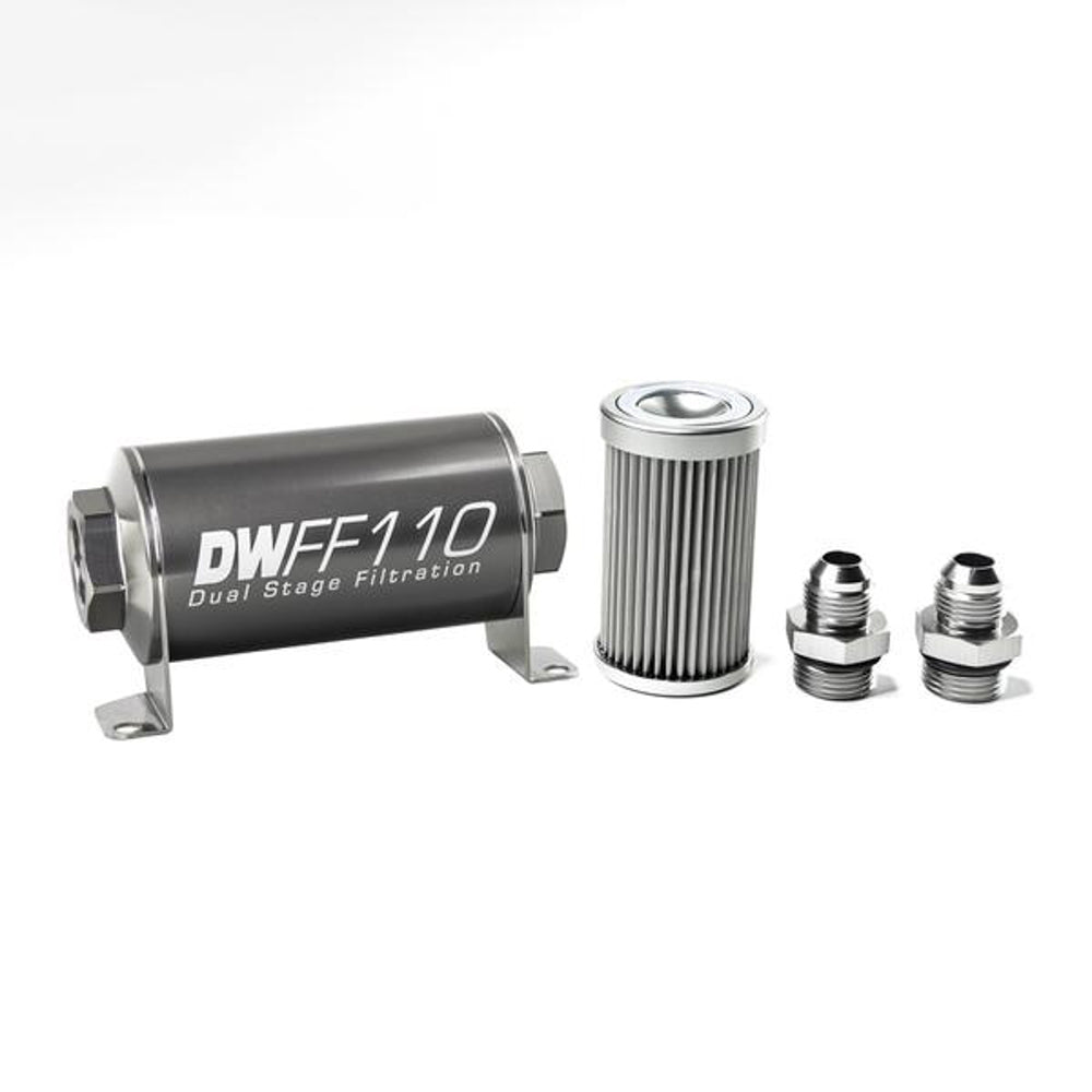 DeatschWerks In-line Fuel Filter Kit 8an 10-Micron