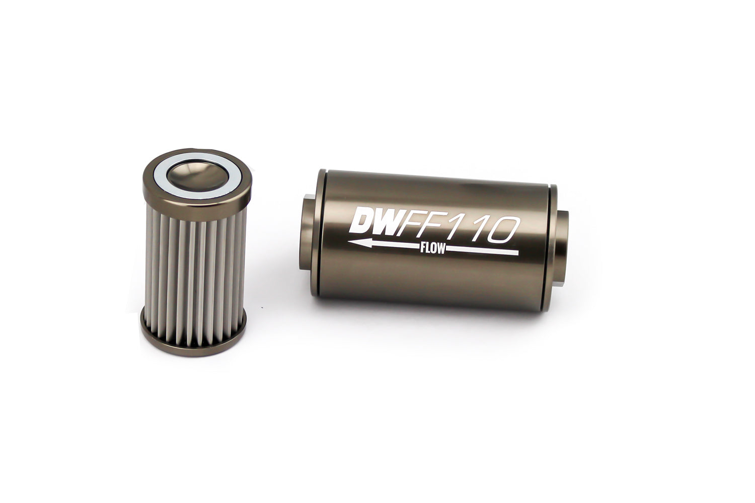 DeatschWerks Fuel Filter 8an Female ORB Ports 110mm Length