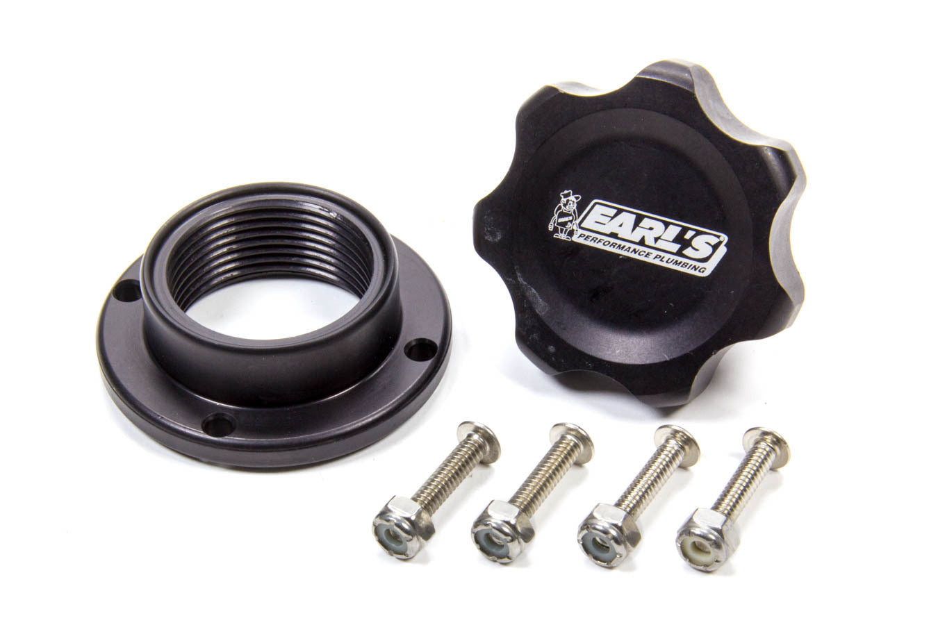 Earl's Performance Alm Fill Cap Kit w/Alm 4-Bolt Bung