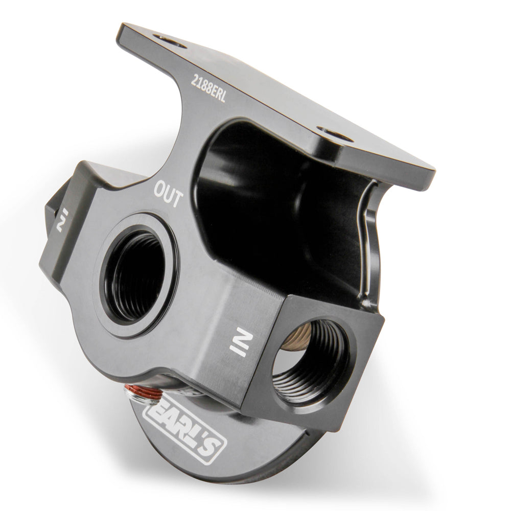 Earl's Performance Billet Remote Oil Filter Mount - Lightweight