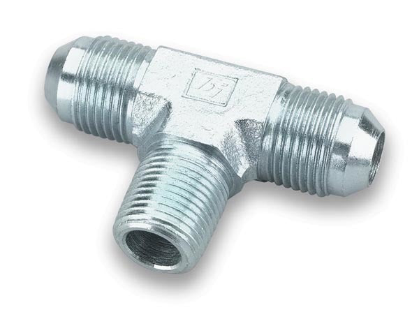 Earl's Performance #3 to 1/8in. NPT Steel Tee Adapter