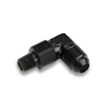 Earl's Performance Adapter Fitting 6an Male Swvl to Male 1/4 NPT 90