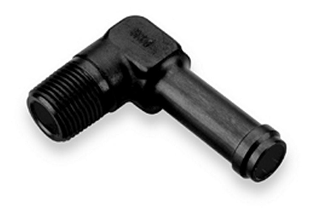 Earl's Performance 90 Deg 1/2 Id Hose  to 3/8npt Fitting Black