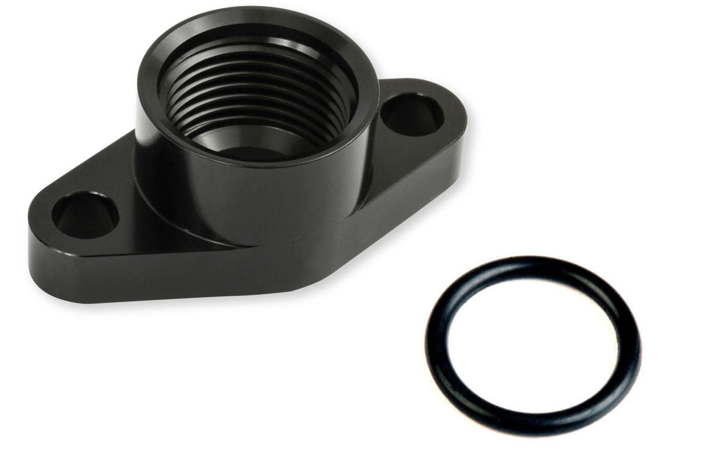 Earl's Performance Turbo Oil Drain Back Flange 12 ORB Port Black