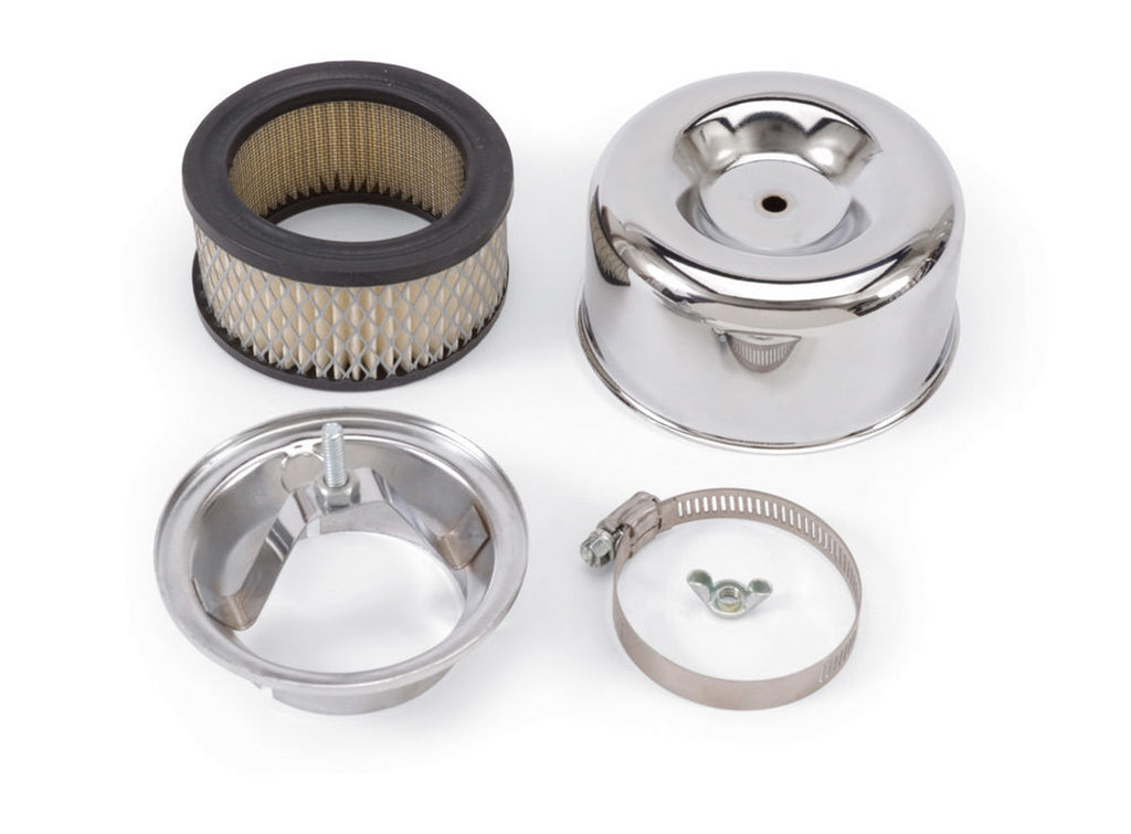 Carburador Edelbrock Chrome Round A/C de 94 litros y 2 barriles