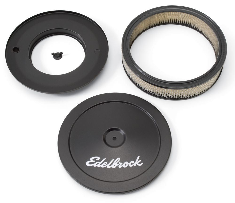 Aire acondicionado Edelbrock Signature Series de 10 pulgadas, color negro