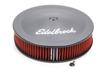 Cargar imagen en el visor de la galería, Kit de purificador de aire Edelbrock Pro-Flow de 14 x 3 pulgadas, color negro