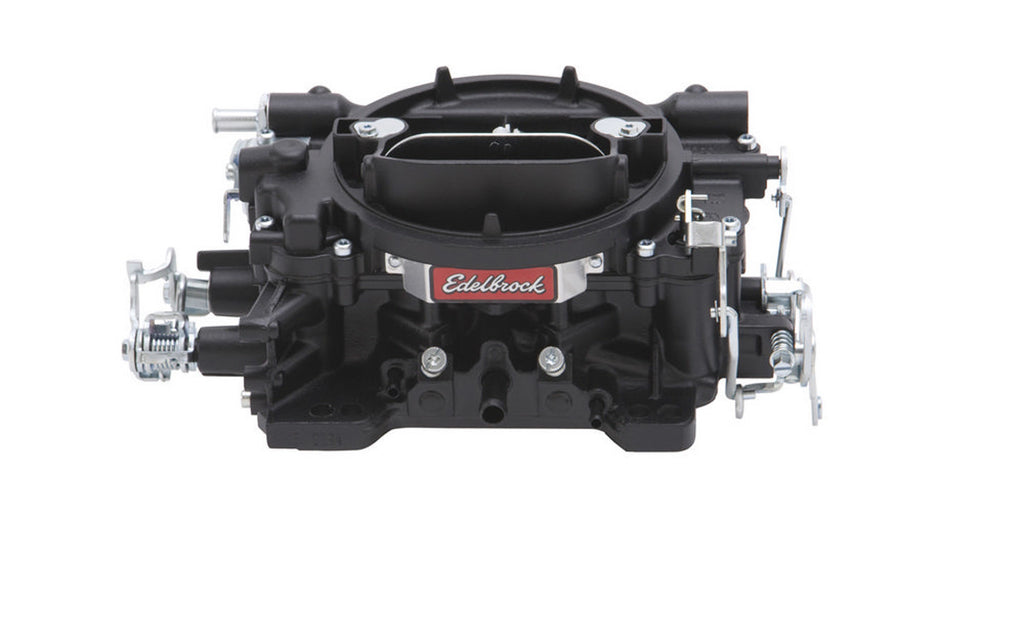 Carburador Edelbrock 600CFM con estrangulador manual, color negro