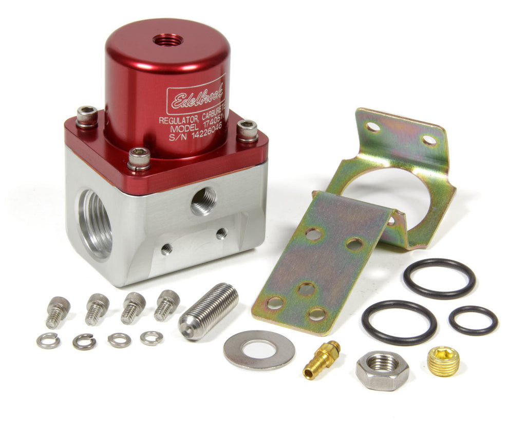 Regulador de presión de combustible Edelbrock estilo bypass 180 GPH rojo