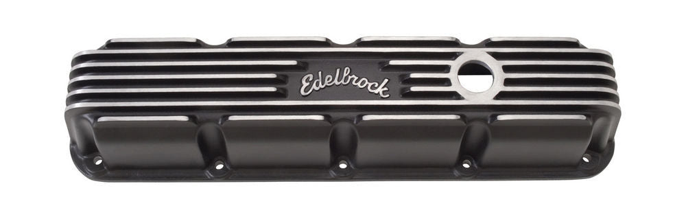 Edelbrock SBM Classic Finned V/C's - Black