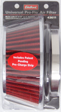 Load image into Gallery viewer, Edelbrock Pro-Flo Air Filter Cone 3.70 Tall Red/Chrome