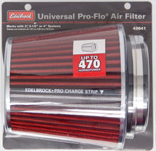 Load image into Gallery viewer, Edelbrock Pro-Flo Air Filter Cone 6.70 Tall Red/Chrome