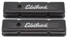 Load image into Gallery viewer, Edelbrock Valve Cover Kit SBC Signature Series Black