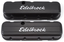 Cargar imagen en el visor de la galería, Edelbrock Signature Series Valve Covers - BBC Tall Black