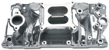 Cargar imagen en el visor de la galería, Colector de admisión y escape Edelbrock SBC Performer RPM, pulido 7501