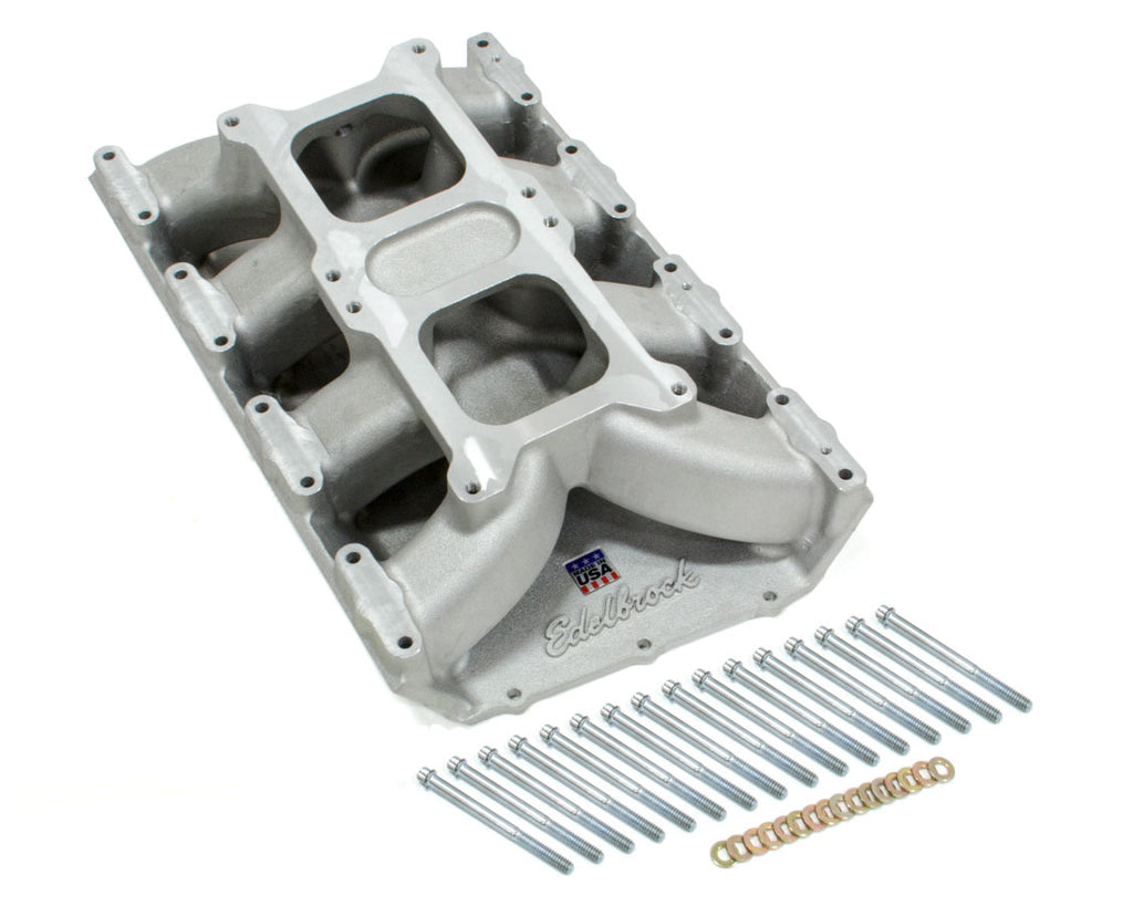 Colector de admisión cuádruple doble Hemi BBM 426 de Edelbrock