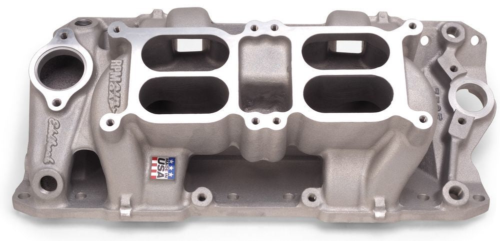 Colector de admisión con espacio de aire cuádruple doble SBC de Edelbrock