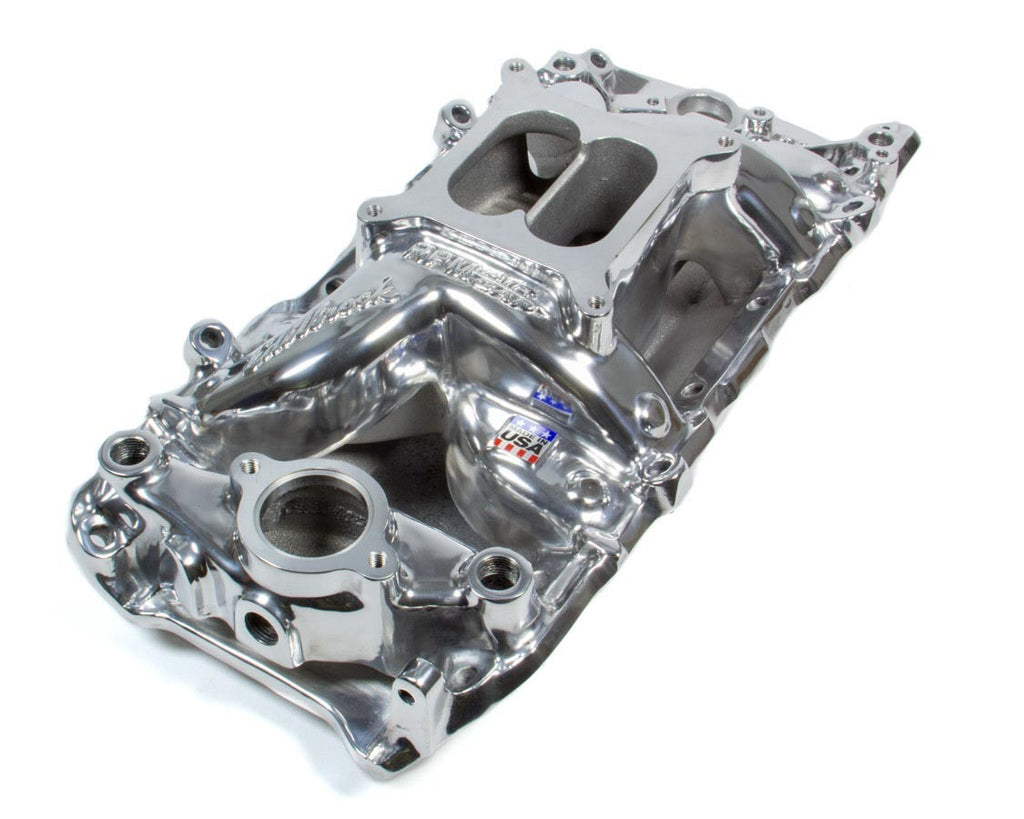 Edelbrock BBC Performer RPM A/G Manifold- O/P- Polished