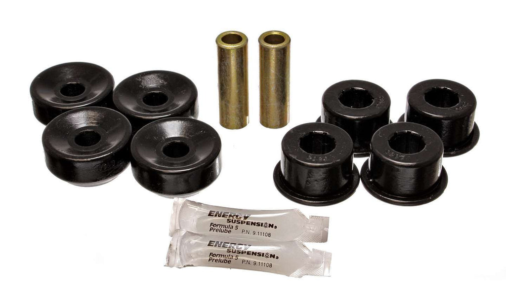 Energy Suspension Shock Bushing Set; Black; Rear; Performance Polyurethane;