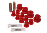 Energy Suspension Leaf Spring Bushing Set; Red; Front; Performance Polyurethane;