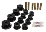 Energy Suspension Leaf Spring Bushing Set; Black; Rear; Performance Polyurethane;