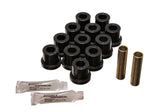 Energy Suspension Leaf Spring Bushing Set; Black; Rear; Performance Polyurethane;