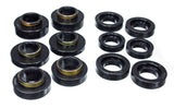 Energy Suspension Body Mount Set; Black; Bushings Only;