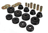 Energy Suspension Body Cab Mount Set; Black; Performance Polyurethane;