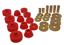 Load image into Gallery viewer, Energy Suspension Body Cab Mount Set; Red; Performance Polyurethane;