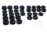 Energy Suspension Body Mount Set; Black; w/Radiator Support Bushings; Performance Polyurethane;