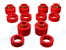 Load image into Gallery viewer, Energy Suspension Body Cab Mount Set; Red; Performance Polyurethane;