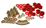 Energy Suspension Body Mount Set; Red; Performance Polyurethane; Includes Hardware;