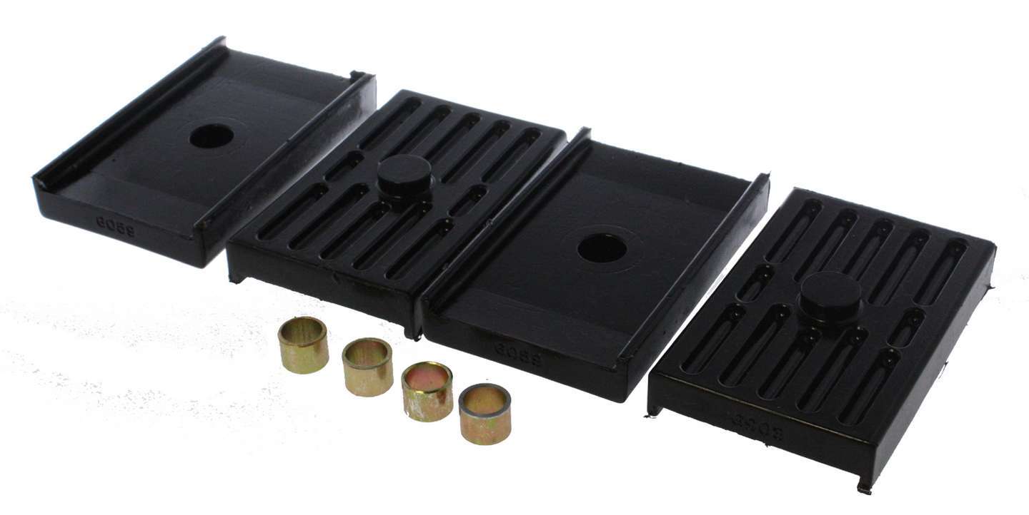 Energy Suspension Hyper-Flex Black Leaf Spring Pad Set — Fits 1968-1979 GM F-Body/X-Body Multi-Leaf