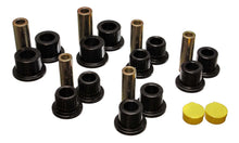 Load image into Gallery viewer, Energy Suspension Leaf Spring Bushing Set; Black; Rear; Performance Polyurethane;