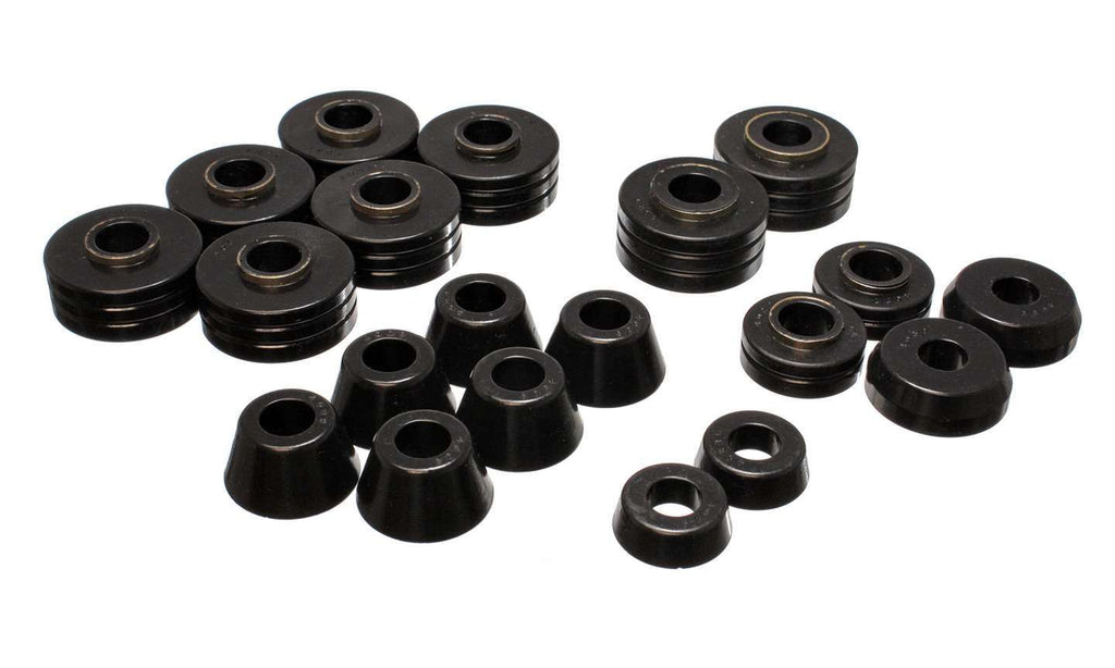 Energy Suspension Body Cab Mount Set; Black; Performance Polyurethane;