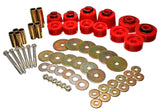 Energy Suspension Body Mount Set; Red; Performance Polyurethane; Includes Hardware;