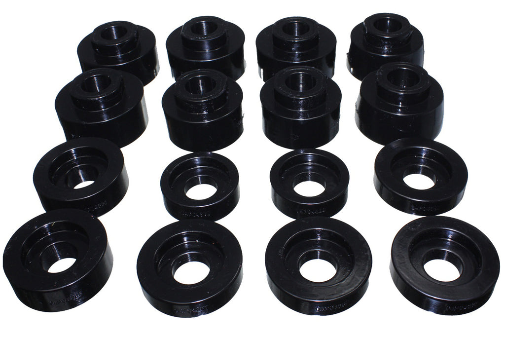 Energy Suspension Body Mount Set; Black; Performance Polyurethane;