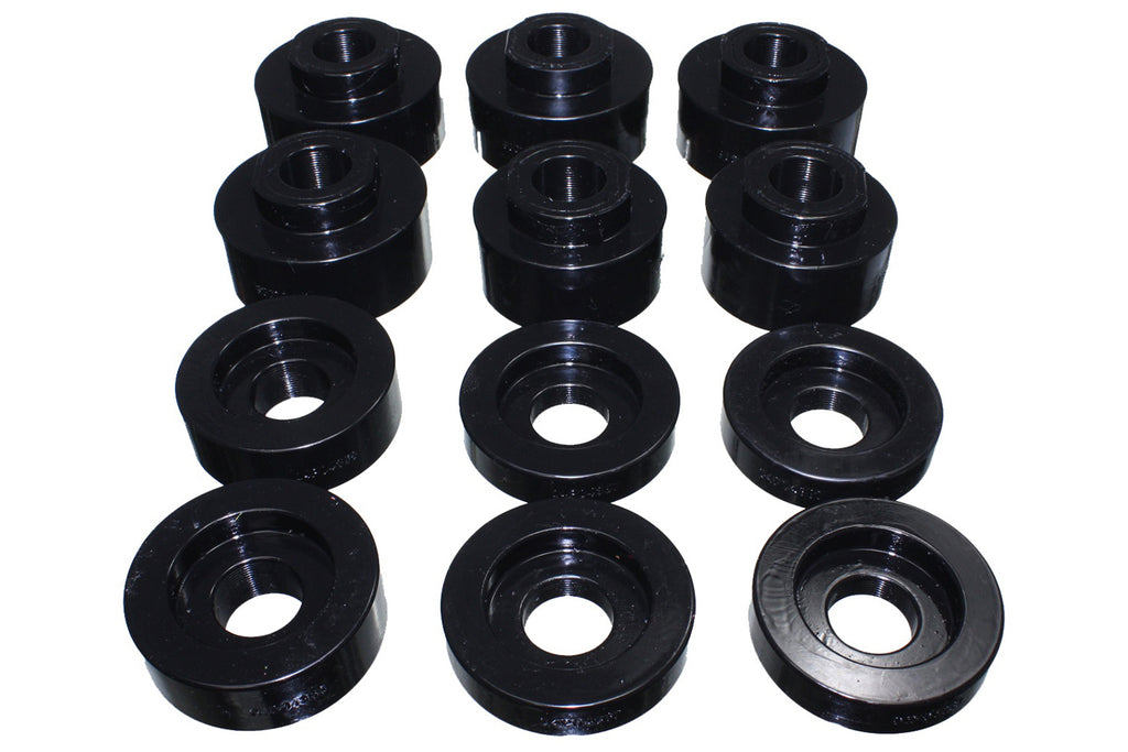 Energy Suspension Body Mount Set; Black; Performance Polyurethane;