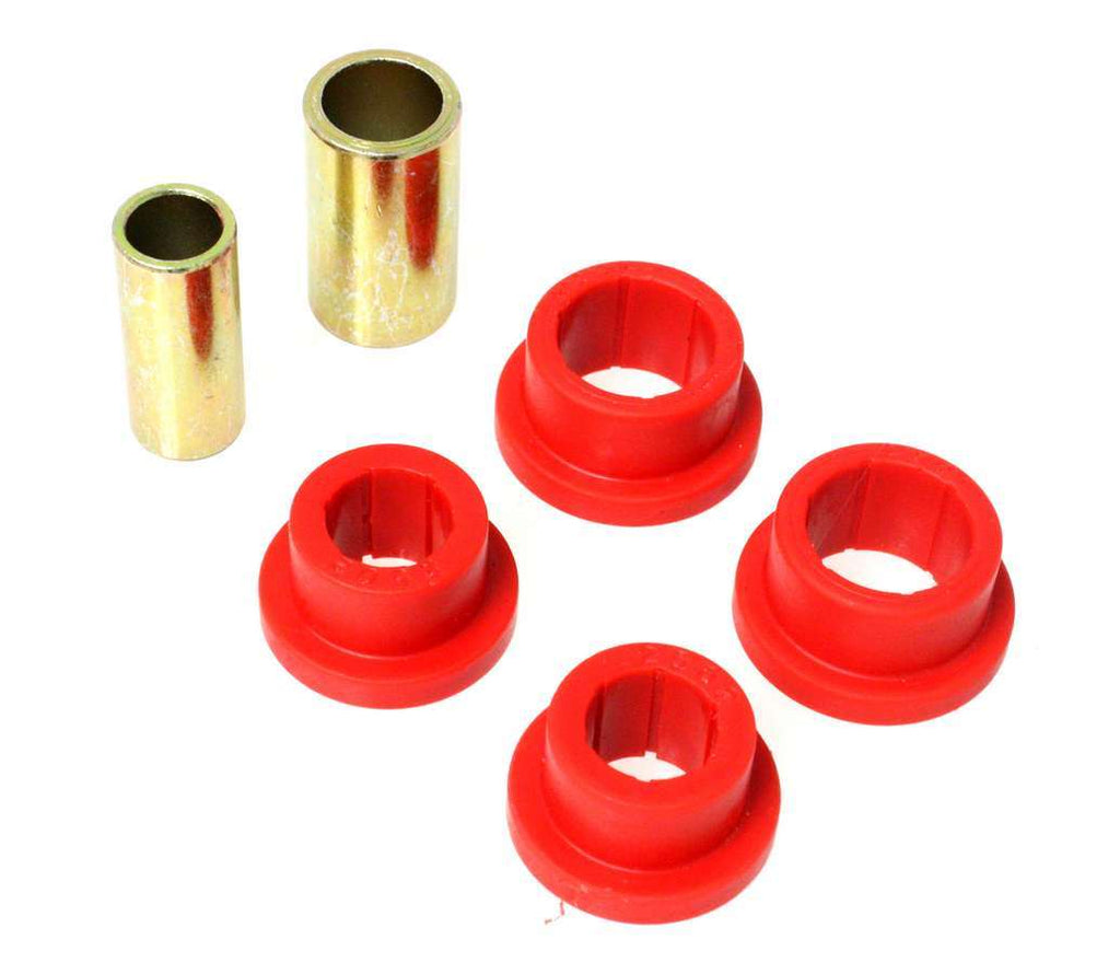 Energy Suspension Track Arm Bushing Set; Red; Rear; Performance Polyurethane;